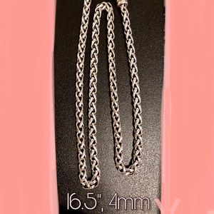 16.5” David Yurman Wheat Chain, Sterling Sil…